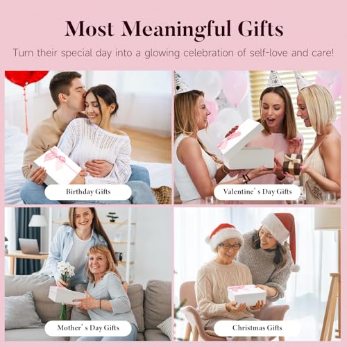 Spa Gifts for Women 13Pcs Mothers Day Gifts Happy Birthday Gift Baskets Christmas Relaxation Home SPA Kit Rose Bath Set Self Care Package Thank You Box for Mom Her Sister Teacher Friends Pink - color: Pink