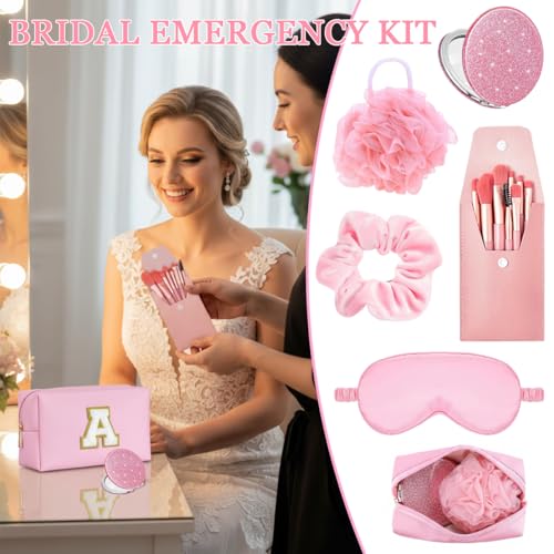Elegant Spa Set for Women– All-in-One Kit with Makeup Brushes, Hair Scrunchies, Sleep Mask, Bath Bombs – Ideal Gift for Teens, Bridesmaids & More-E - style: E