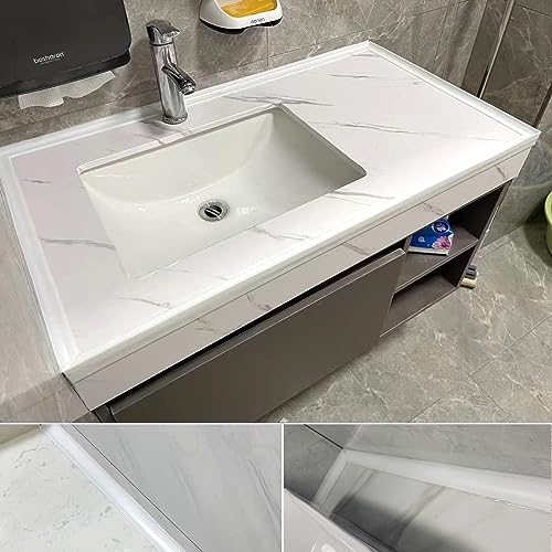 Water Barrier for Sink,Shower Threshold Water Dam Barrier,Waterproof Barrier Bathroom,Collapsible Silicone Strip Trim Splash Guard (White-1M) - size: White 1m
