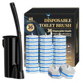 Disposable Toilet Bowl Brush with 36 Toilet Wand Refills Pads Replacement Heads, Toilet Cleaning Stick,Toilet Bowl Cleaner Wands Holder and Set, Toilet Cleaning System Starter Kit - style: Toilet brush+36 refills