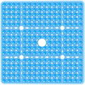 Large Square Shower Mat 27 x 27 Inch Clear Blue, Non Slip Shower Bathtub Mats for Inside Shower with Big Suction Cups Drain Holes, Anti Slip Bathroom Floor Stall Mats, Easy Clean, BPA-Free - color: Clear Blue