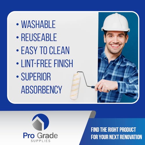 Pro Grade Paint Roller Kit, Brush & Roller,10 Piece Set, Wall Painting Naps for Professionals & Homeowners - All Paints & Stains, Washable, Reusable, Easy to Clean, Superior Absorbency. (Pack of 2) - size: 10 Piece Set (Pack of 2)