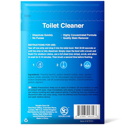 Dissolvable Toilet Bowl Cleaner Sheets (No Bottles, Easy Clean, Quick-Dissolving, Mess-Free, Septic-Safe Cleaning for Home & Office) - 40 Sheets, Pine Scent - color: Toilet Cleaner Sheets, size: 40 Count (Pack of 1)