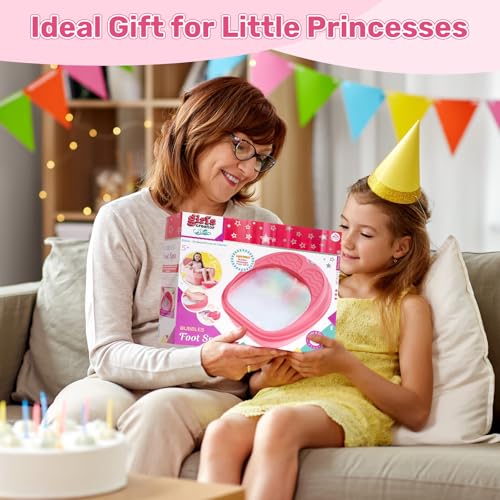 Kids Foot Spa Kit - Kids Spa Day Kit for Girls 4-12 Years. - Pedicure Foot Spa, Girls Spa Set Nails Art Salon Girl Stuff - Parties & Christmas Birthday Gifts for 7 8 9 10-12 Year Old Girl Gifts - color: Rose Red