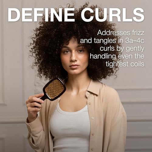 Janeke Superbrush Detangling Brush for Soft Smoothing Hair Brushing with Anti-Static Bristles - Vented Wet Hair Brush for Blow Drying Use - Perfect for Curly, Thick, Wavy, Fine Hair Types (Caramel) - color: Caramel Superbrush