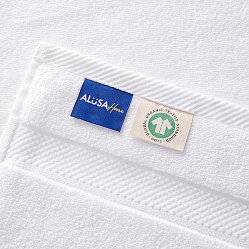 Alusa Home 100% Organic Luxury Bath Sheets - GOTS Certified - Extra Large 35x70 Inches (Pack of 2) Zero-Twist, Long-Staple Cotton Bath Sheet Set (Blush Pink) - color: Blush, size: 2pc Bath Sheets