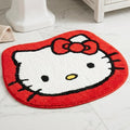 Hello Kitty Non Slip Poly Knit Plush Bathroom Rug, 26" x 23",(Officially Licensed Product) By Franco - color: Hello Kitty Red Bow