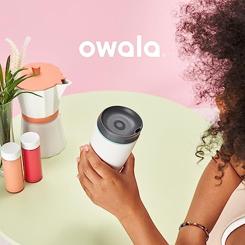 Owala SmoothSip Insulated Stainless Steel Coffee Tumbler, Reusable Iced Coffee Cup, Hot Coffee Travel Mug, BPA Free, 20 oz, Green (Hip Cactus) - color: Hip Cactus, size: 20 Ounces