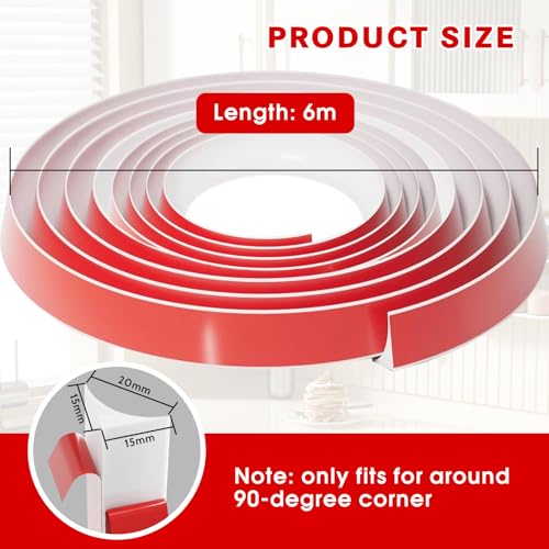 Friendship Shower Threshold Water Dam Barrier 236" Self Adhesive Water Splash Guard Edge Corners Bathroom Sink Blocker for Bathroom and Kitchen Bathtub Edge Seal Door Water Stopper Strip