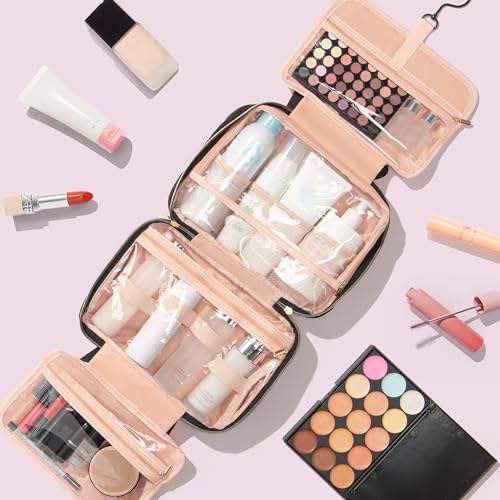 Gifts for Women, Initial Toiletry Makeup Bag Hanging Cosmetic Organizer with Embroidery Letter Personalized Nurse Teacher Appreciation Birthday Mothers Day Gifts for Mom Sister Wife Friends Auntie Her - style: K
