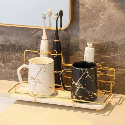 Bathroom Metal Toothbrush Holder, Electric Toothpaste Toothbrush Holder, Family Apartment Bathroom Set Decoration Accessories Mouthwash Toothbrush Cup