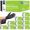 Inspire Black Nitrile Disposable Gloves | 4.5 Nitrile Disposable Safety Medical Cooking Cleaning Gloves - size: Small, style: Black - Case of 1000