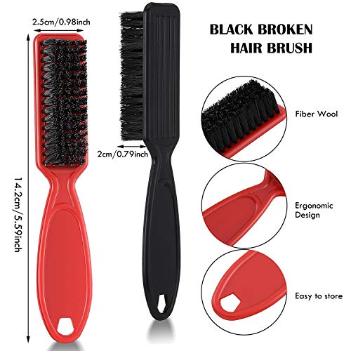 Patelai 6 Pcs Barber Clipper Cleaning Brush Set, Clipper Cleaning Brushes, Barber Accessory Nylon Trimmer Cleaner, Hair Fade Styling Tool, Duster, Manicure, Mini Lightweight(Vibrant Color Set)