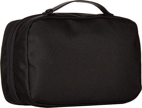 TUMI Alpha Split Travel Kit - Compact Toiletry Bag for Men & Women - Features Removable Leather Handle & 3 Zip Pockets - Black - color: Midnight Black