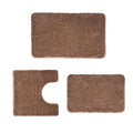 3 Pieces Luxury Bathroom Rug Set with U-Shaped Toilet Rug, Non-Slip Rubber Bottom, Thick Microfiber Fluffy Plush, Water absorption, Quick Dry, Ultra Soft, Bath Mats for Bathroom, Tub(Champagne) - color: Champagne