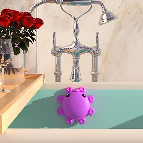 Bathtub Overflow Drain Cover - Tub Overflow Drain Cover, Soak Bath, Spa Accessories - Adds Inches of Water for Deeper Bath (Silicone, Hot Pink) - color: Hot Pink