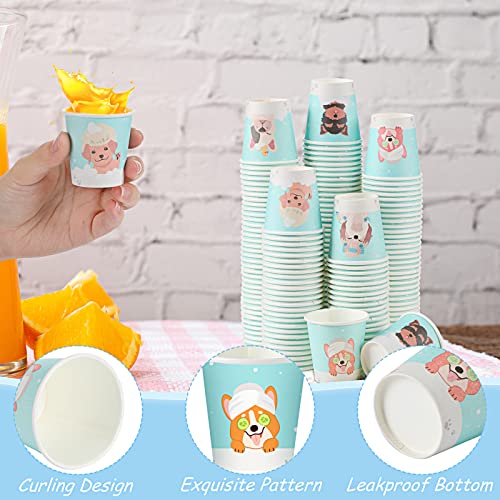 Patelai 500 Pack 3 oz Paper Cups Disposable Bathroom Small Mouthwash Animal Beverage Drinking Cups for Home, Office, Travel, Party(Bathroom Dog) - style: Bathroom Dog