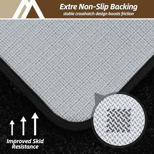 COSY HOMEER Bathroom Rugs Mat 24”x36” Absorbent Non-Slip Bath Mat Plush Shaggy Machine Washable Bath Rugs Soft Polyester Bath Mats for Bathroom Floor,Tub and Shower,Black - color: Black, size: 2' X 3' (Rectangular)