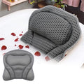 1Pack Machine Washable 4D Mesh Bath Pillow - Soft Tub Neck & Back Support with Suction Cups, White Bathtub Spa Accessory - color: Black