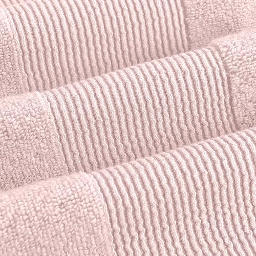 Modern Threads Air Cloud 6-Piece Towel Set - 100% Zero-Twist Cotton, 500 GSM, Quick Dry & Plush, Blush - color: Blush, size: 6 Pcs Towel Set