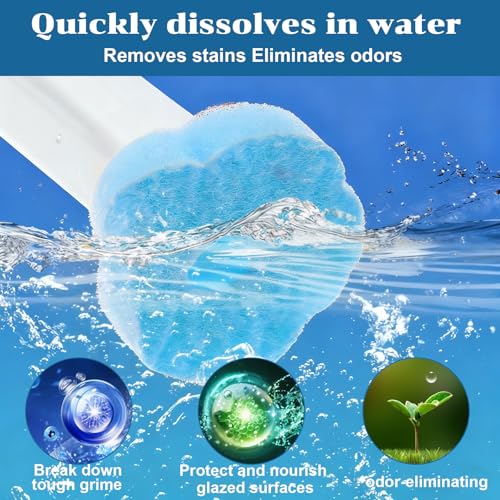 2 Pack Disposable Toilet Brush with 48 Refills, Toilet Bowl Cleaner Toilet Brush and Holder Set for Bowl Cleaners Bathroom Cleaning Bathtub
