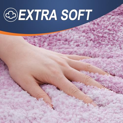 OLANLY Small Bathroom Rugs Mat 24x16, Extra Soft Absorbent Microfiber Bath Rugs, Rubber Backing, Quick Dry, Washable Bath Mat for Bathroom Floor, Tub and Shower, Home Decor Accessories, Pinkish-Purple - color: Pinkish-purple, size: 24" X 16"