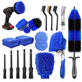 20Pcs Car Wheel Tire Detailing Brush Set,Car Detailing kit,Car Detailing Brushes,Auto Detailing Drill Brush Set,17" Long Handle Rim Wheel Brush,Tire Brush,Car Cleaning Kit for Wheels,Interior,Exterior - size: 20Pcs