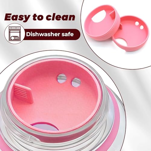 Splash Guards Compatible with 32 oz Wide Mouth Bottles with a 53 mm Inner Opening, Wide Mouth Water Bottle Accessories, Not for 16 oz or Narrow Mouth Bottles - color: Sakura Pink 2 Pack