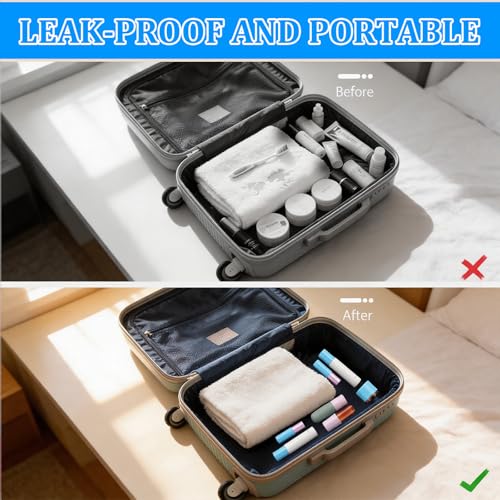 JJUNW 12 Pack Silicone Bottle Covers for Travel, Traveling Toiletries Essentials Bottle Caps Elastic Sleeves for Leak Proofing,Travel Essential for Women Men
