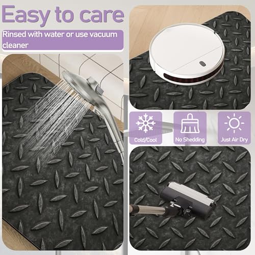 Fun Patterns Bathroom Rugs, Fast-Absorbing Bath Mat, Quick-Dry Non-Slip Thin Rug for Bathroom Floor Kitchen 17"x30" - color: Fun Patterns