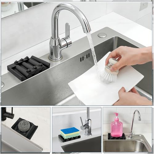 Silicone Soap Dish,Self Draining Soap Holder Perfect for Shower,Bathroom Sink,Kitchen Sink & Travel,Non-Slip Bar Soap Holder Extend Soap Life,Keep Soap Bars Dry & Easy Cleaning NBlack-1Pcs - color: Nblack-1pcs