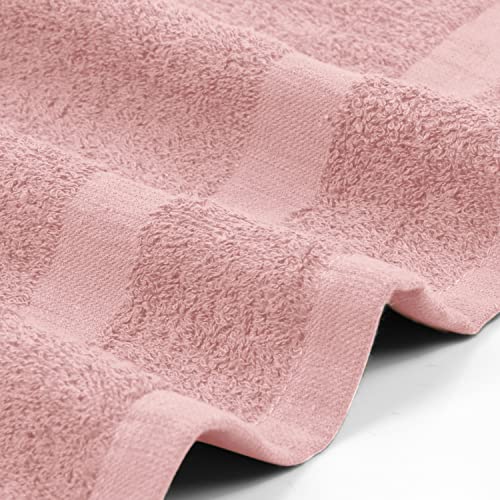 Utopia Towels, Salon Towel, Pack of 24, Not Bleach Proof, 16 by 27 Inches, Highly Absorbent Cotton Towels for Hand, Gym, Beauty, Spa, and Home Hair Care, Dusty Pink - color: Dusty Pink, size: 24 Pack