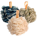 Fishent Bath Loofah Sponge, 3 Pack loofahs Exfoliating Body Scrubber, 60g Soft Mesh Pouf Shower Puffs, Loofa for Women and Men - style: 60g-Blue-White-Green