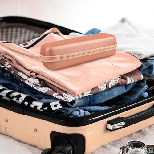 Hooqict Toothbrush Travel Case for Oral-B/Oral-B Pro/iO Electric Travel Toothbrush Case Holder with Mesh Pocket Cover Protection for Traveling, Camping, School, Business - color: Rose Gold