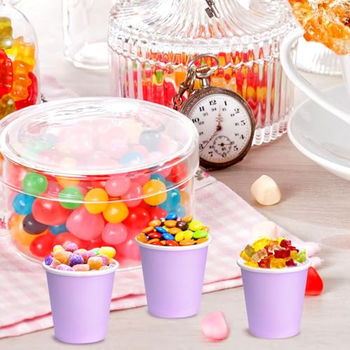 3 oz Disposable Paper Cups, 50 Pack Bathroom Cups Mouthwash Cups | Small Paper Cups, Mouthwash Cup Espresso Cup for Party, Bathroom and Office (Purple) - color: Purple, size: 50 Count