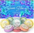 Shower Steamers Aromatherapy 8 Pack - Natural Essential Oil Shower Bombs for Self Care, Relaxation Birthday Gifts for Women and Men. Azure Floral Style - style: Azure Floral Style