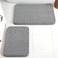 HUXMEYSON Bathroom Rugs Set 2 Piece, Ultra Absorbent Chenille Non Slip Bathroom Mat Set - 17'' x 24'' Plush Bathroom Rug & 20'' x 32'' Extra Soft Bath Mat - Machine Washable, Grey - color: Grey, size: 24" x 17" + 32" x 20"