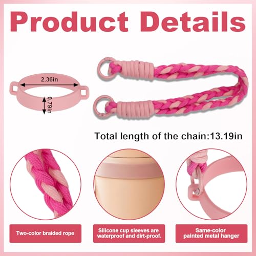 Silicone Water Bottle Handle Strap for Gym Travel Hiking Compatible with Stanley 30 & 40oz Cup Accessories for Men Women Gift - color: Style E