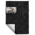 Hearth & Harbor Bathroom Rugs, Chenille Bath Mat - Machine Washable Bath Mats for Bathroom Non-Slip Backing Rubber, Quick Dry Bathroom Mat - Black 24x36 - color: Black, style: 24 x 36