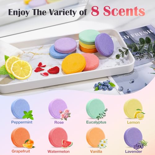 Qivatex Shower Steamers Aromatherapy, Birthday Gifts for Women, Teen Girls | Natural Essential Oils, Soothing Spa Self Care for Stress Relief & Relaxation, Gift for Women, Wife, Mom, Sister, Girlfriend - style: Colorful Women