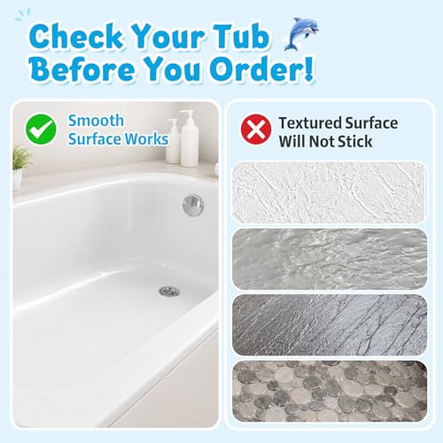 XIYUNTE Baby Bath Mat for Tub Non Slip Kids, BPA Free Extra Long Bathtub Mat 40x16 with Drain Holes and 200 Suction Cups, Non Toxic Machine Washable Toddler Bath Mat, Eco-Friendly Certified - color: Pink Mermaid