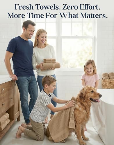 LANE LINEN 100% Cotton Towels Set - 16 Piece value pack - Soft, Absorbent & Durable - 4 Bath, 8 Washcloths, 4 Hand Towels for Bathroom - Ideal for Home, Spa & Gym - Quality You Can Trust - Taupe - color: 08: Taupe