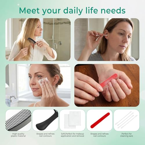 30 Sets Personal Hygiene Kit Bulk,10-in-1 Green Individually Wrapped Disposable Travel Toothbrushes and Hotel Vanity Set Basic Toiletry Supplies for Homeless,Guests,Charity - size: Pack of 30