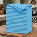 20 Pack Blue Microfiber Cleaning Cloth, Lint-Free Car Wash Towels, All-Purpose Absorbent Cleaning Rags for Housekeeping, Dust Cloth for Office, Mechanic, Automotive - color: Blue