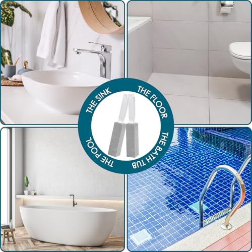 20 Pack Pumice Stone Toilet Bowl Cleaner Pumice Stone with Handle for Toilet Cleaning, Remove Limescale, Rust, Cleaning Supplies for Toilet, Pool, Bathroom, Sink