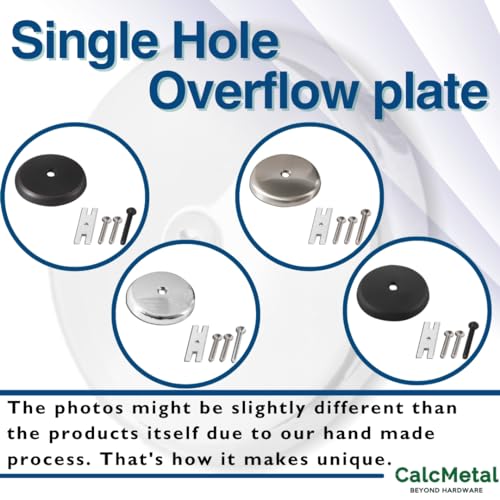 Single Hole Bathtub Drain Overflow Plate with One Matching Screws, Easy to Install, Plated Chrome - color: Plated Chrome