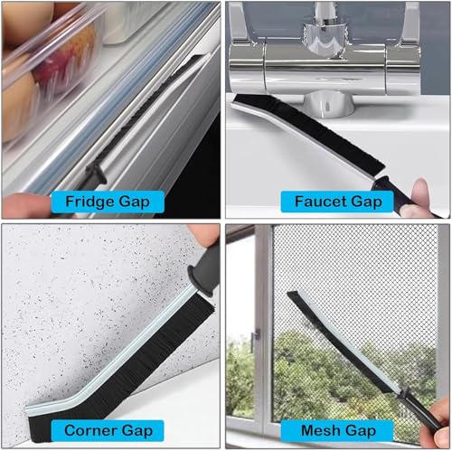 11Pcs Crevice Cleaning Brush Set, Grout Cleaner Brush for Deep Cleaning Gap, Hard Bristle Scrub Brushes Tools, Cleaning Supplies for Household Use, Bathroom, Kitchen, Toilet, Window