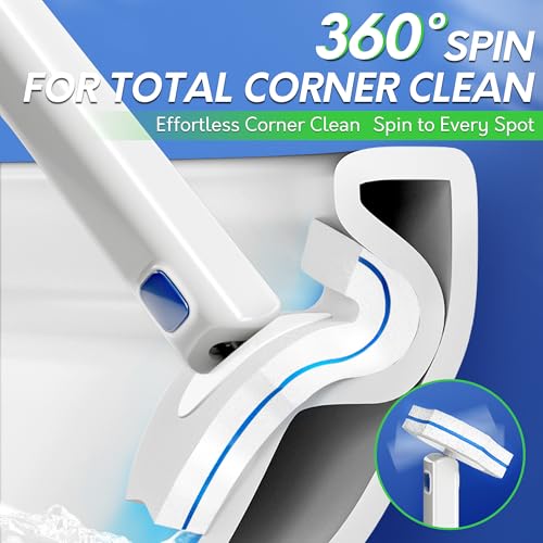 BOOMJOY Only Compatible BOOMJOY Disposable Toilet Brush, 24PCS Toilet Brush Refills, Replacement Heads for Toilet Brush