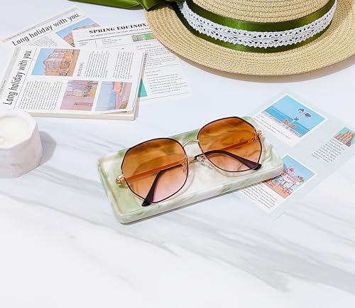 6.4" Porcelain Small Bathroom Narrow Mini Tray - Green | Tiny, Ceramic Countertop and Vanity Tray for Cosmetics, Perfume, Jewelry, Candle - Kitchen Soap Tray for Counter - color: Green, size: 6.4" x 3" x 0.5"