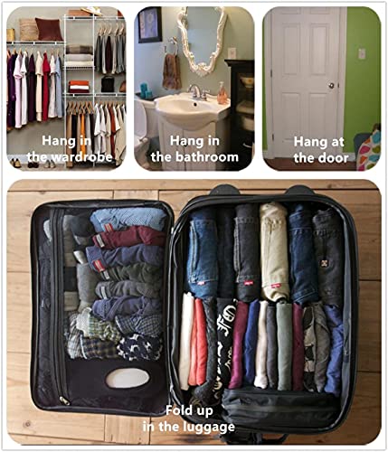 Foldable Clear Hanging Travel Toiletry Bag Cosmetic Organiser Storage - color: Purple
